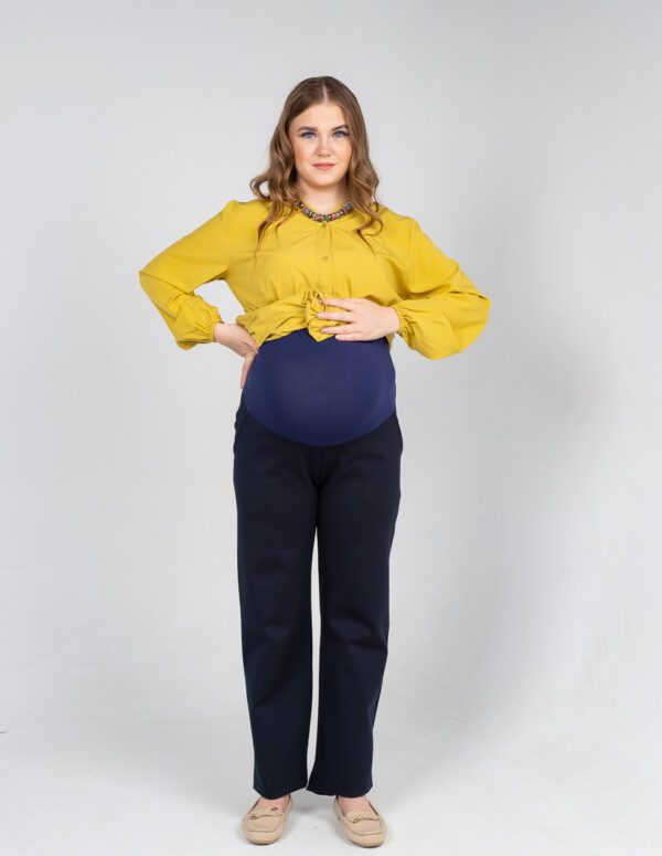 Wide-Leg Pants - Dark Blue, XXL