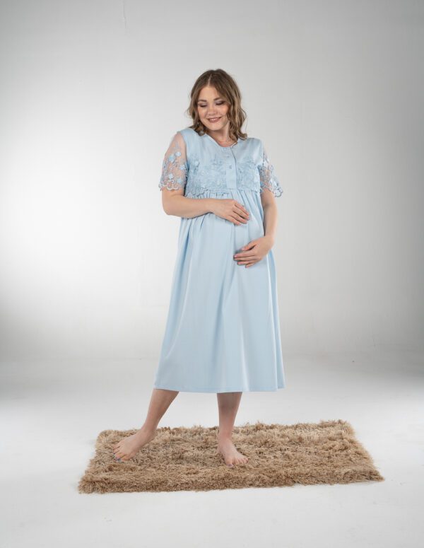 SM204 - Midi Gown - Baby Blue, S