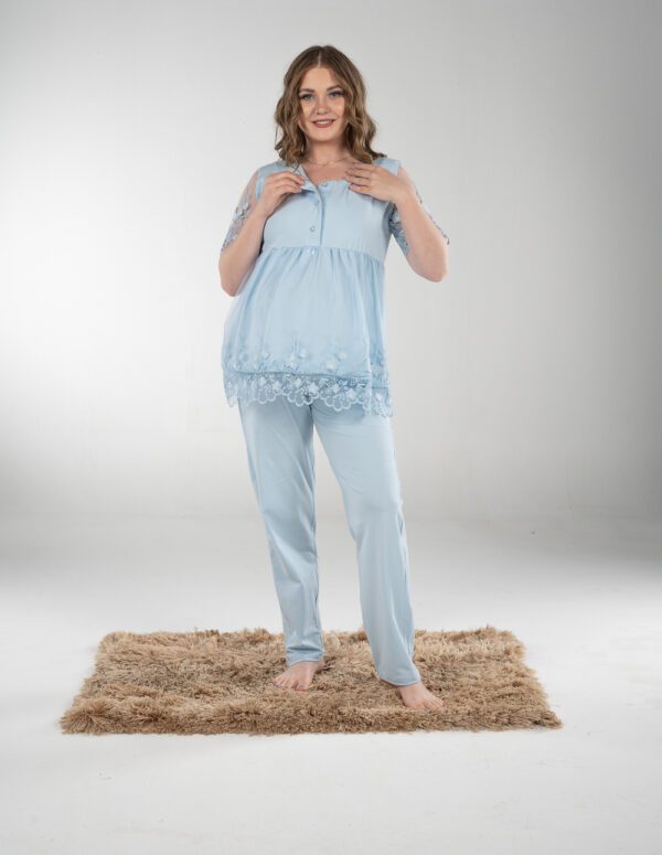 SM204 - Half Sleeve PJ - Baby Blue, XL
