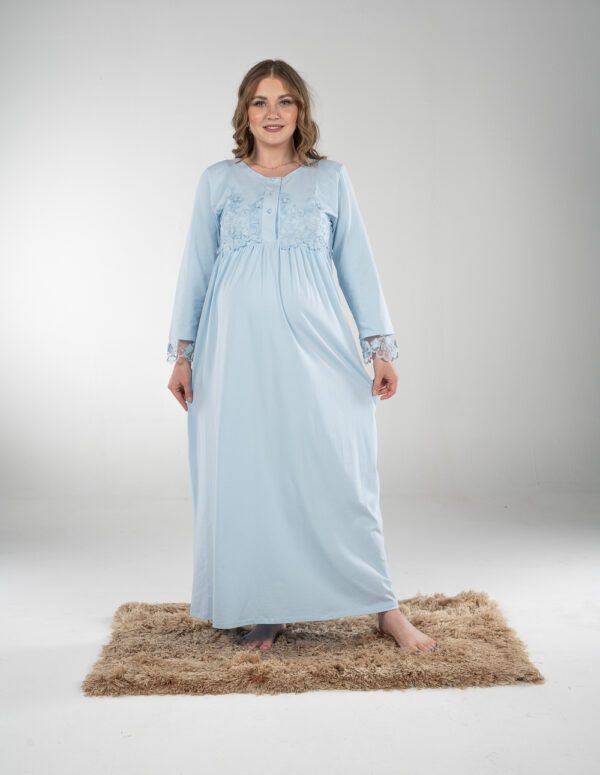 SM204-Maxi Gown - S, Baby Blue