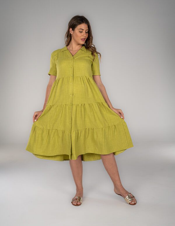 The fluffy midi soft dress - Green, S