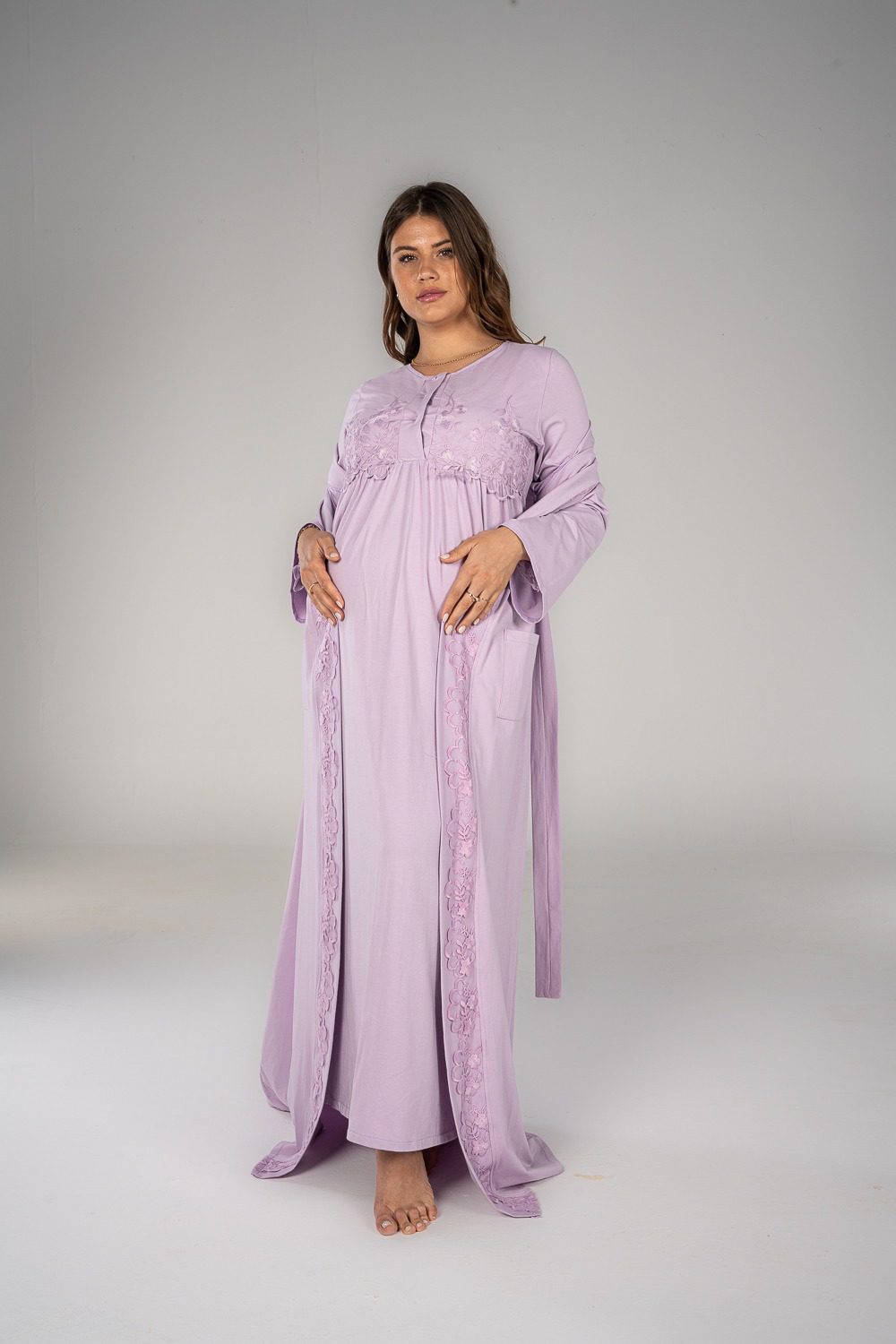 SM204 - طقم قميص نوم ماكسي