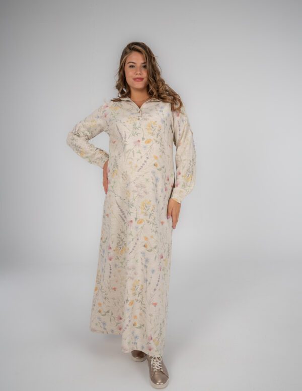 floral maxi linen maternity dress