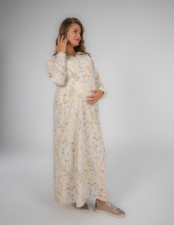 Seasonal Flowery Linen Maxi Dress - S, Floral