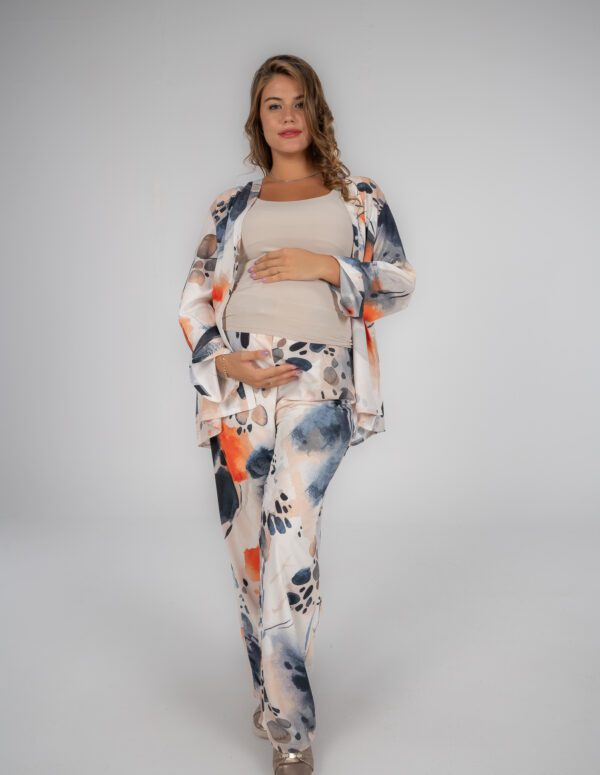 طقم موسمي بيج x برتقالي