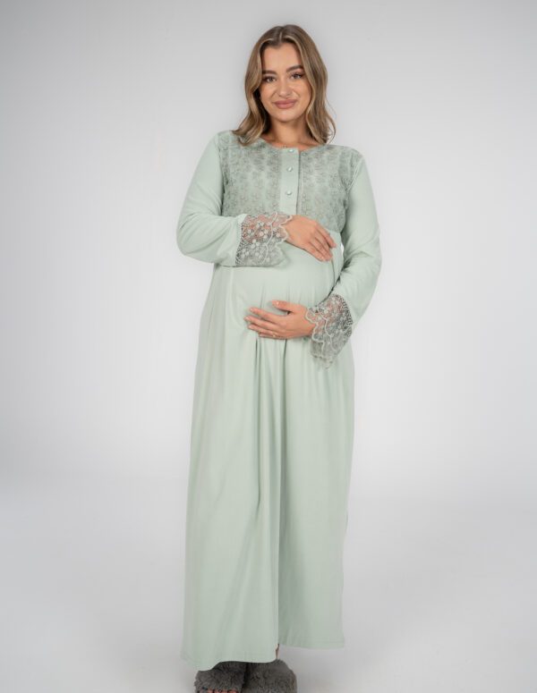 autumn and fall maternity night gown