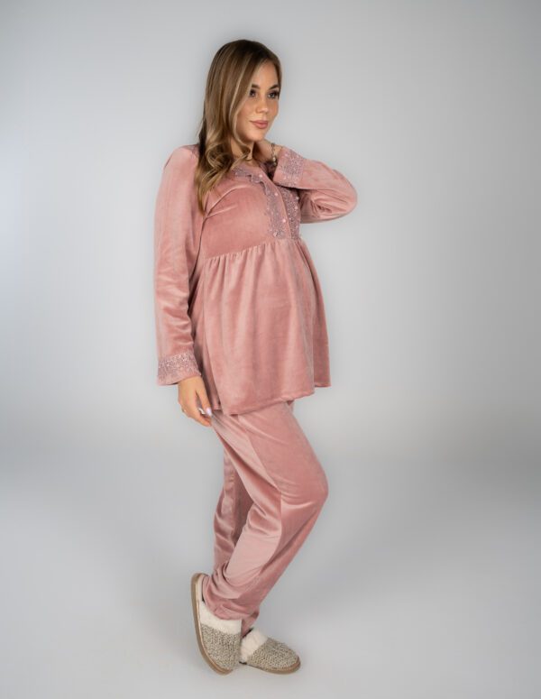 WN204 - Long Sleeve PJ Set - Pink, XL