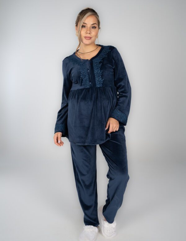 WN204 - Long Sleeve PJ Set - Blue, XL