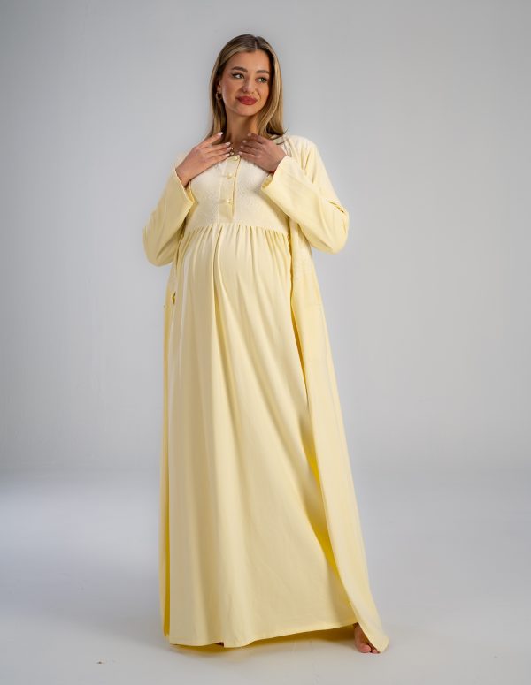 Maternity Summer Long Gown + Robe | Mom To Be