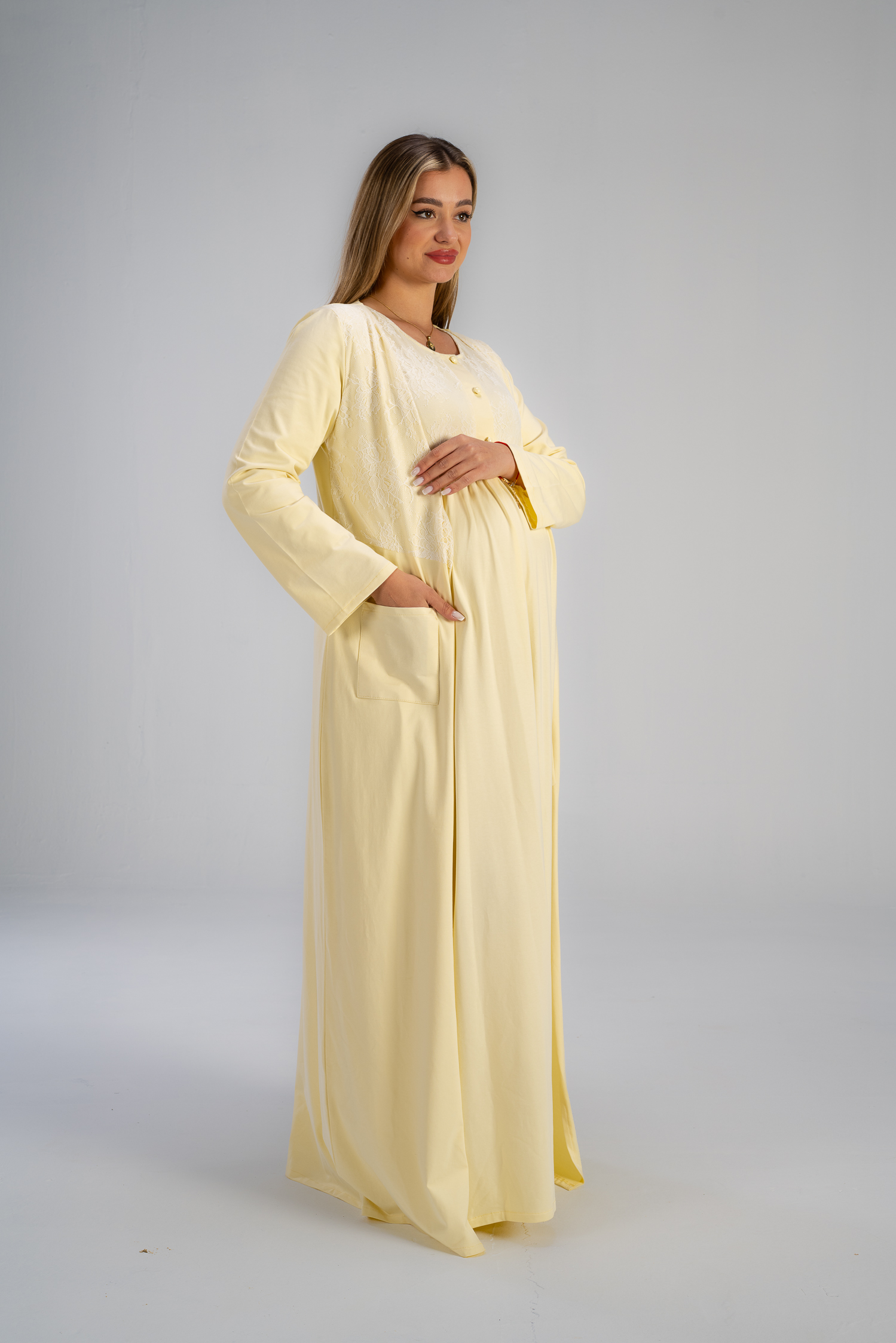 Maternity Summer Long Gown + Robe | Mom To Be