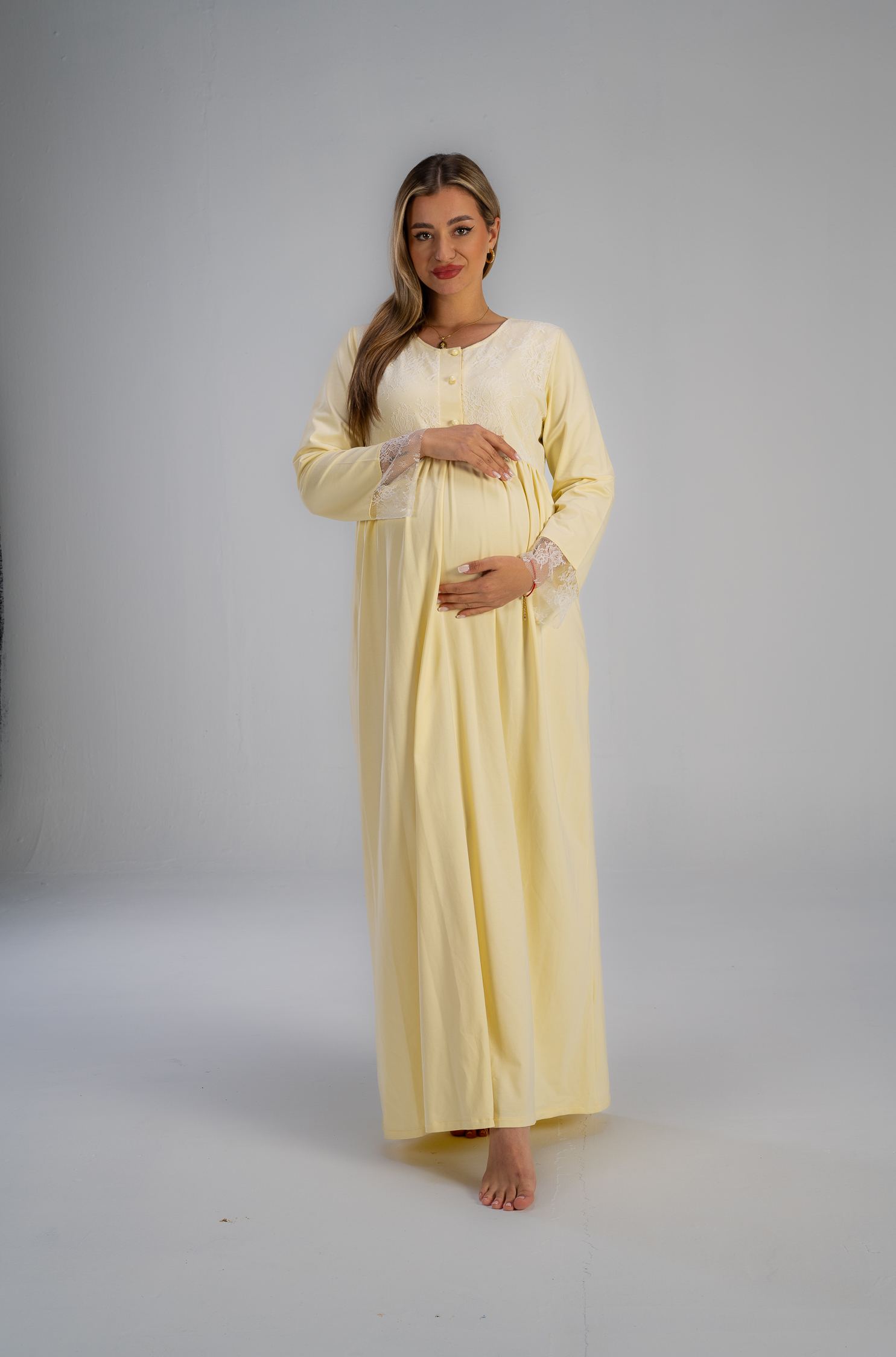 Maternity Summer Long Gown + Robe | Mom To Be