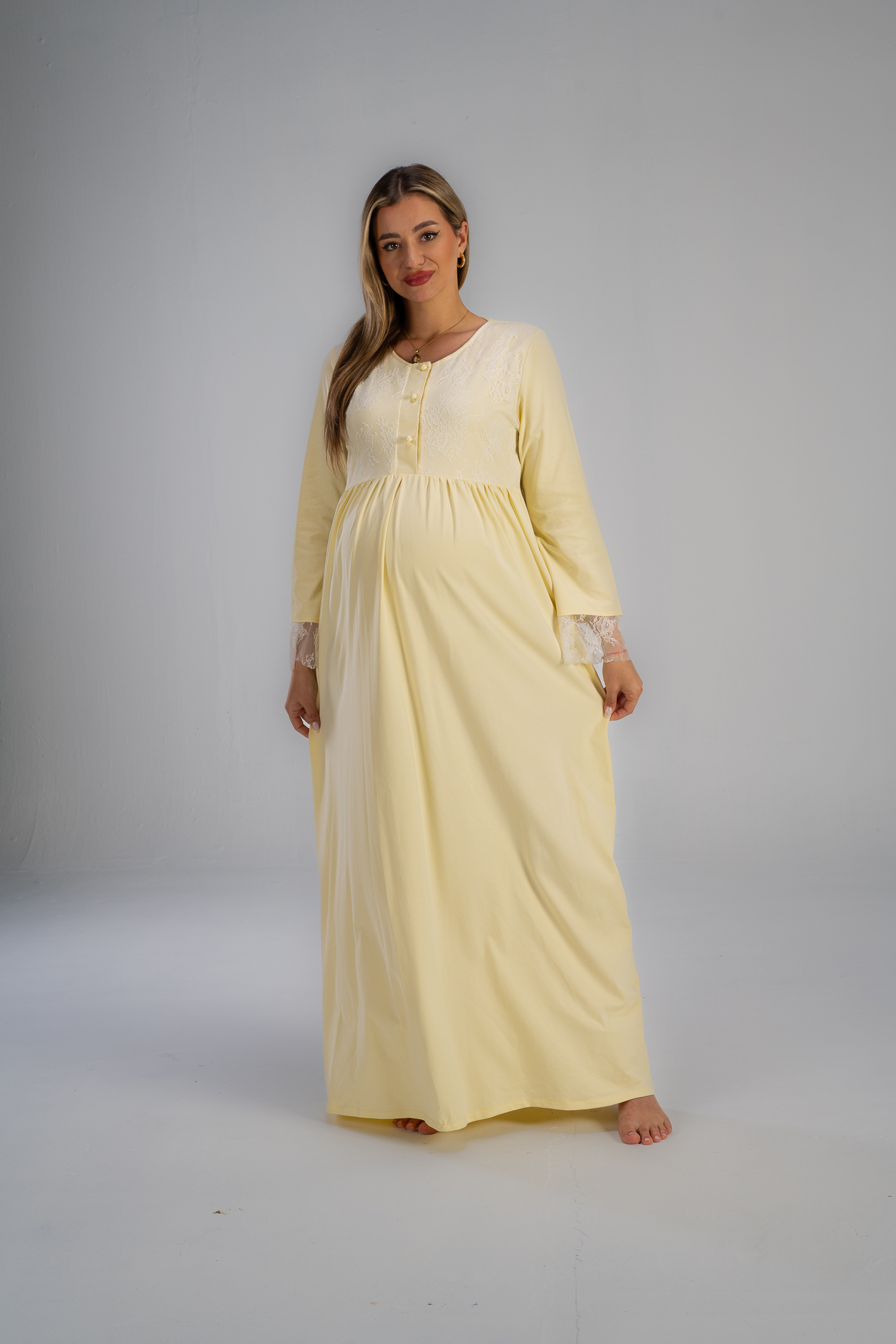 Maternity Summer Long Gown + Robe | Mom To Be