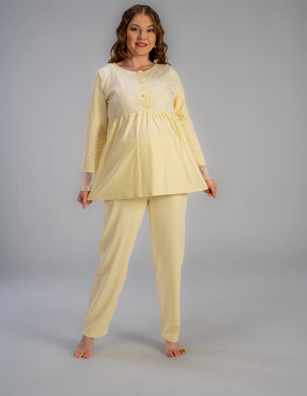 SM205 - Yellow Long Sleeve PJ - Yellow, S