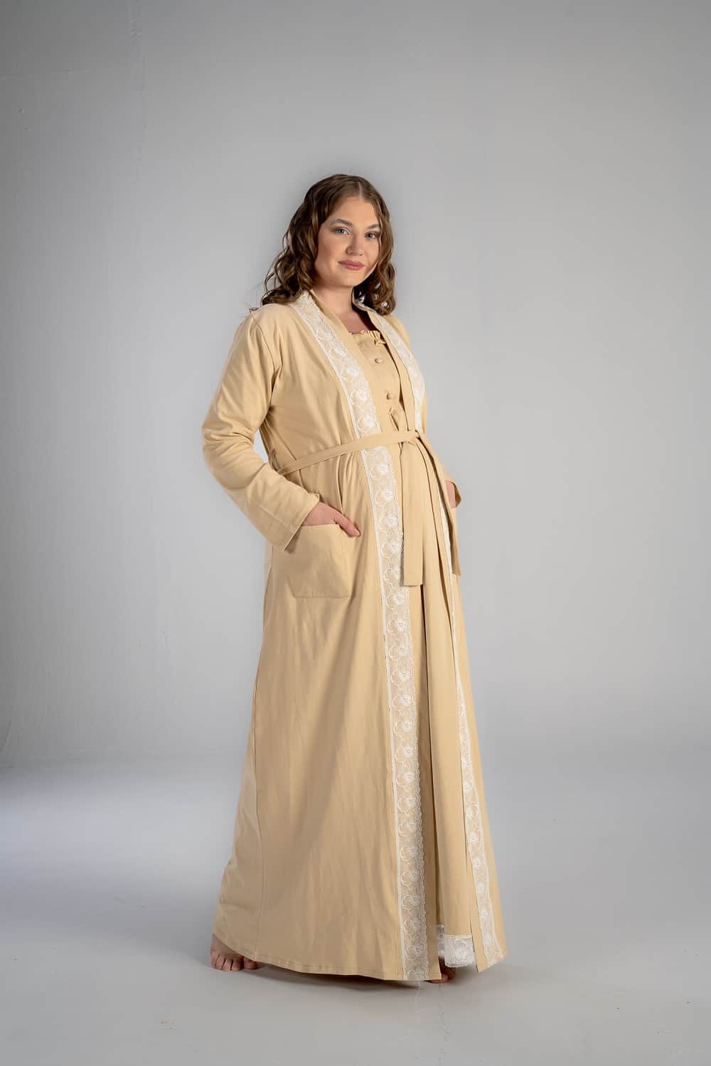 DSC_0783 Comfy maxi maternity gown with sleeves