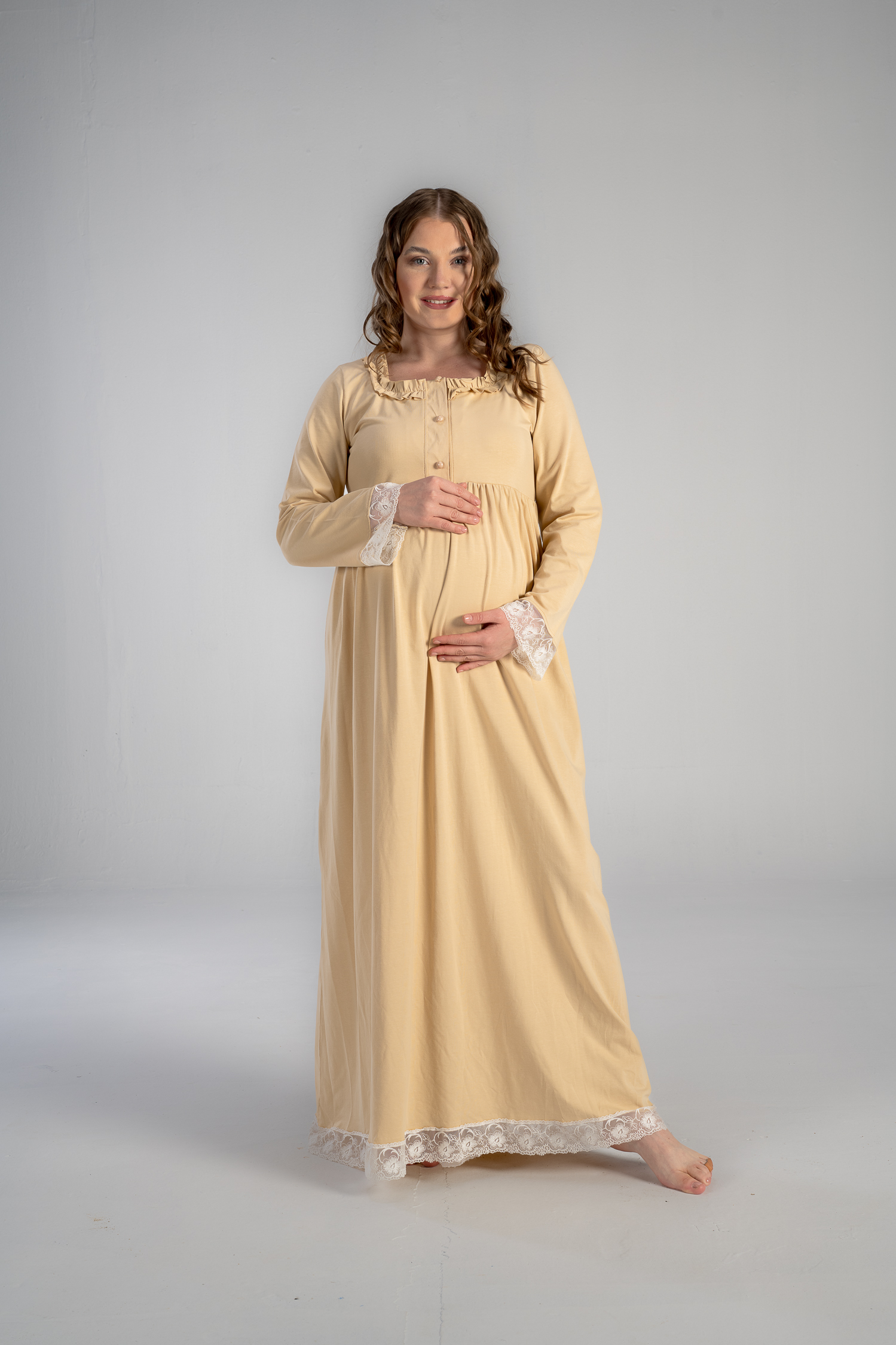 DSC_0801 Comfy maxi maternity gown with sleeves