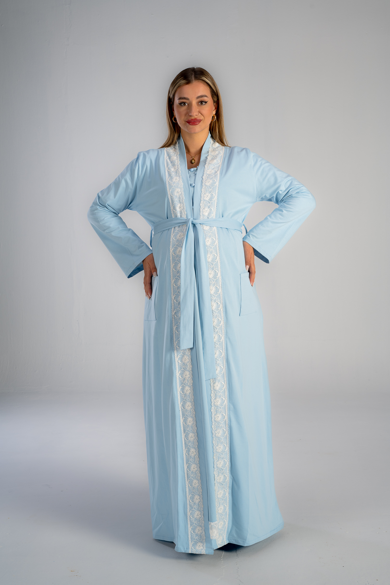 DSC_0828 Comfy maxi maternity gown with sleeves