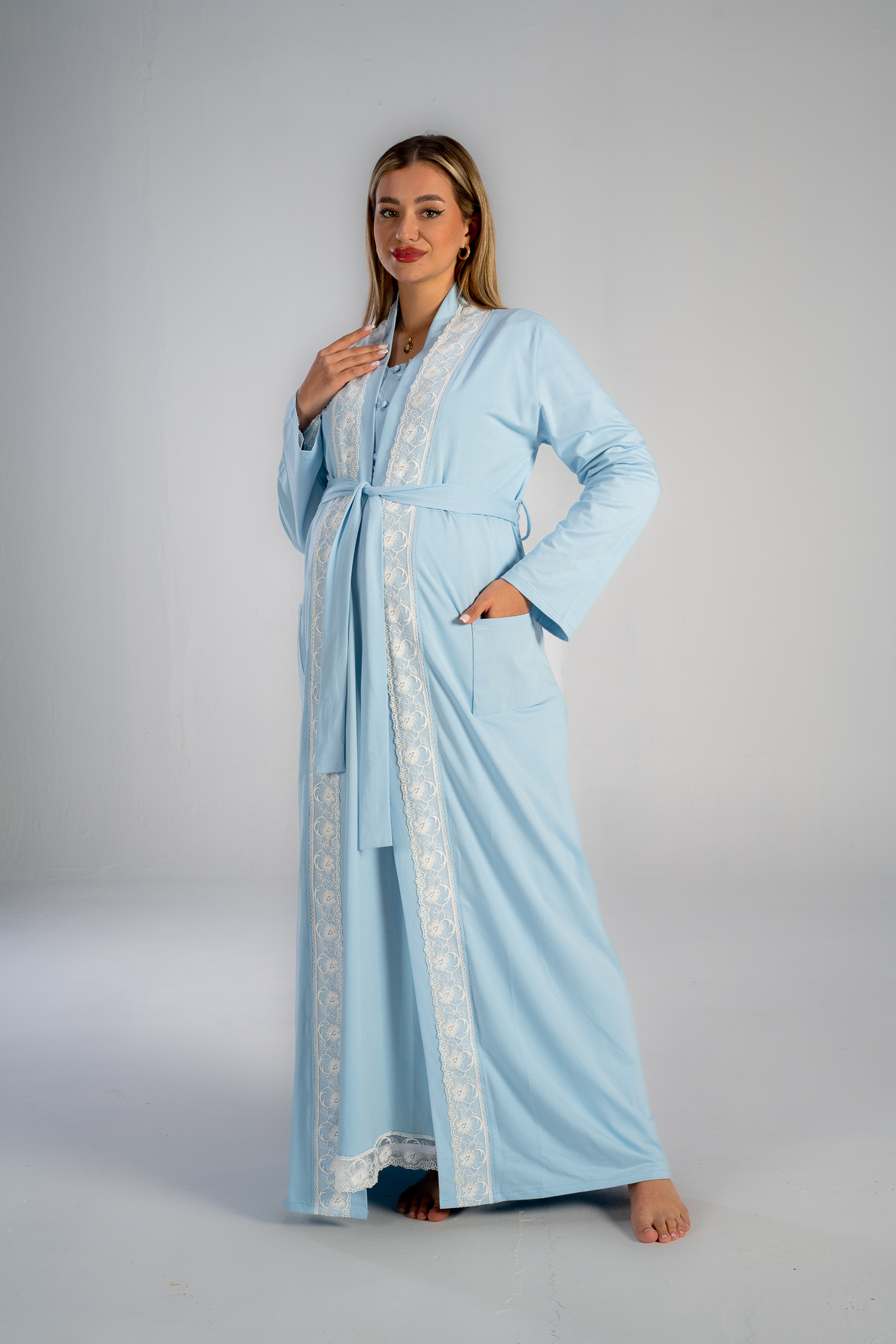 DSC_0834 (1) Comfy maxi maternity gown with sleeves