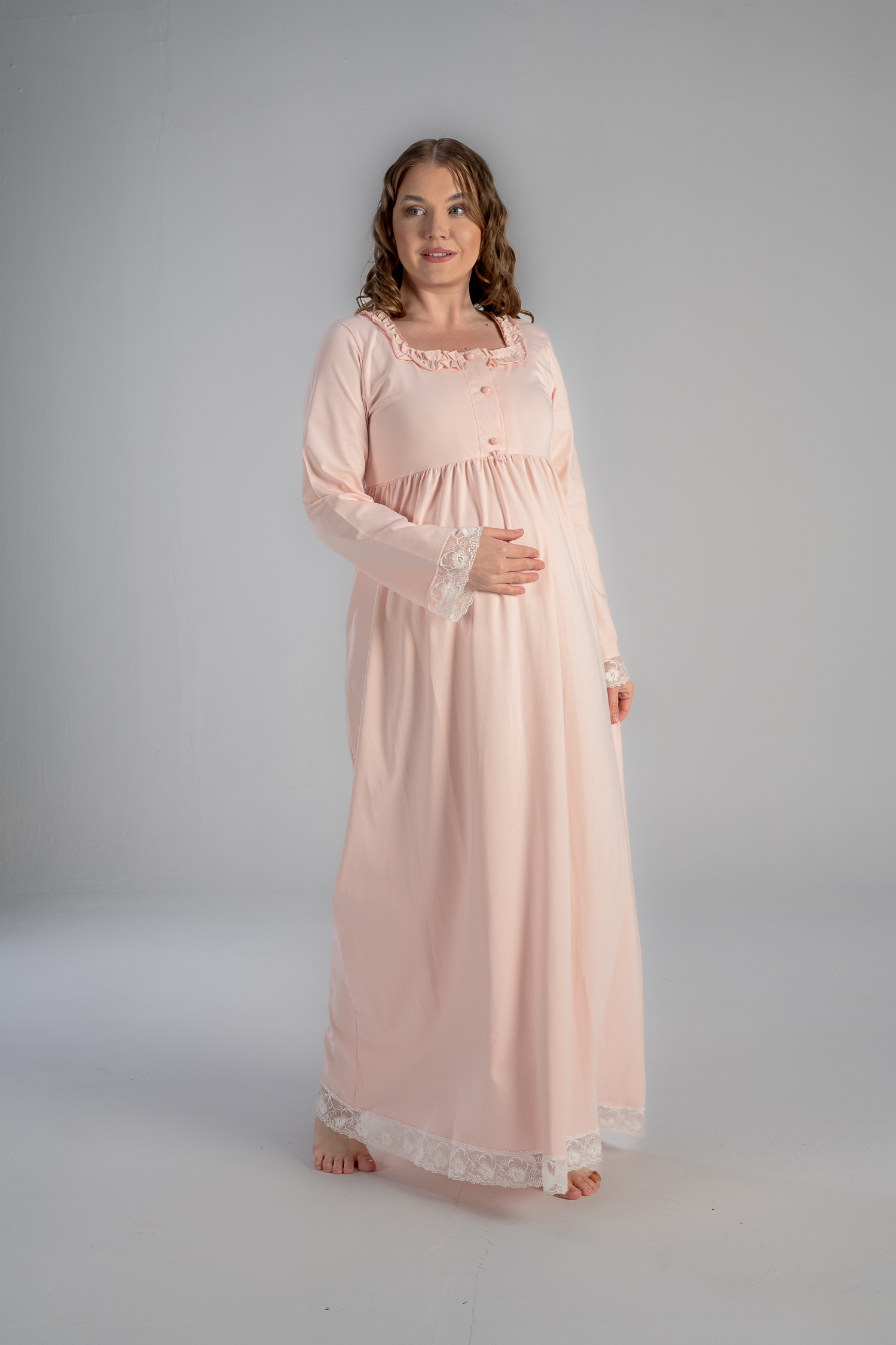 DSC_1259 Comfy maxi maternity gown with sleeves