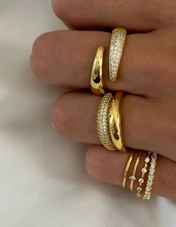 Gold rings set - GR, L